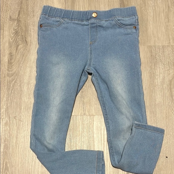 Bella & Birdie Stretchy Light Blue Denim Leggings Size 7-8 - Picture 1 of 1